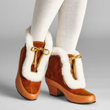 Alpen Retro Winter Booties (Brown/Ivory)