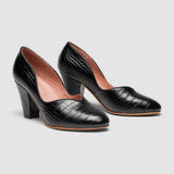 Marilyn Vintage Pumps Wide (Mock Croc Black)