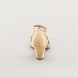 Lilith Vintage Flapper T-Straps Wide (Gold/Gold)