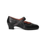 Margaret 1920s Shoes (Black/Pewter)