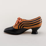 Bernadette Edwardian Oxfords (Cognac/Black)