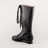Bessie Vintage Aviator Boots (Black)