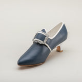 Dunmore 18th Century Shoes (Blue/White)