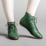 Emma Regency Leather Boots (Green)