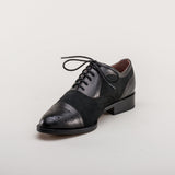 Gladys Vintage Cap Toe Oxfords (Black)
