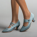 Mae Edwardian Shoes (French Blue)
