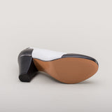 Peggy 1940s Spectator Pumps (Black/White)
