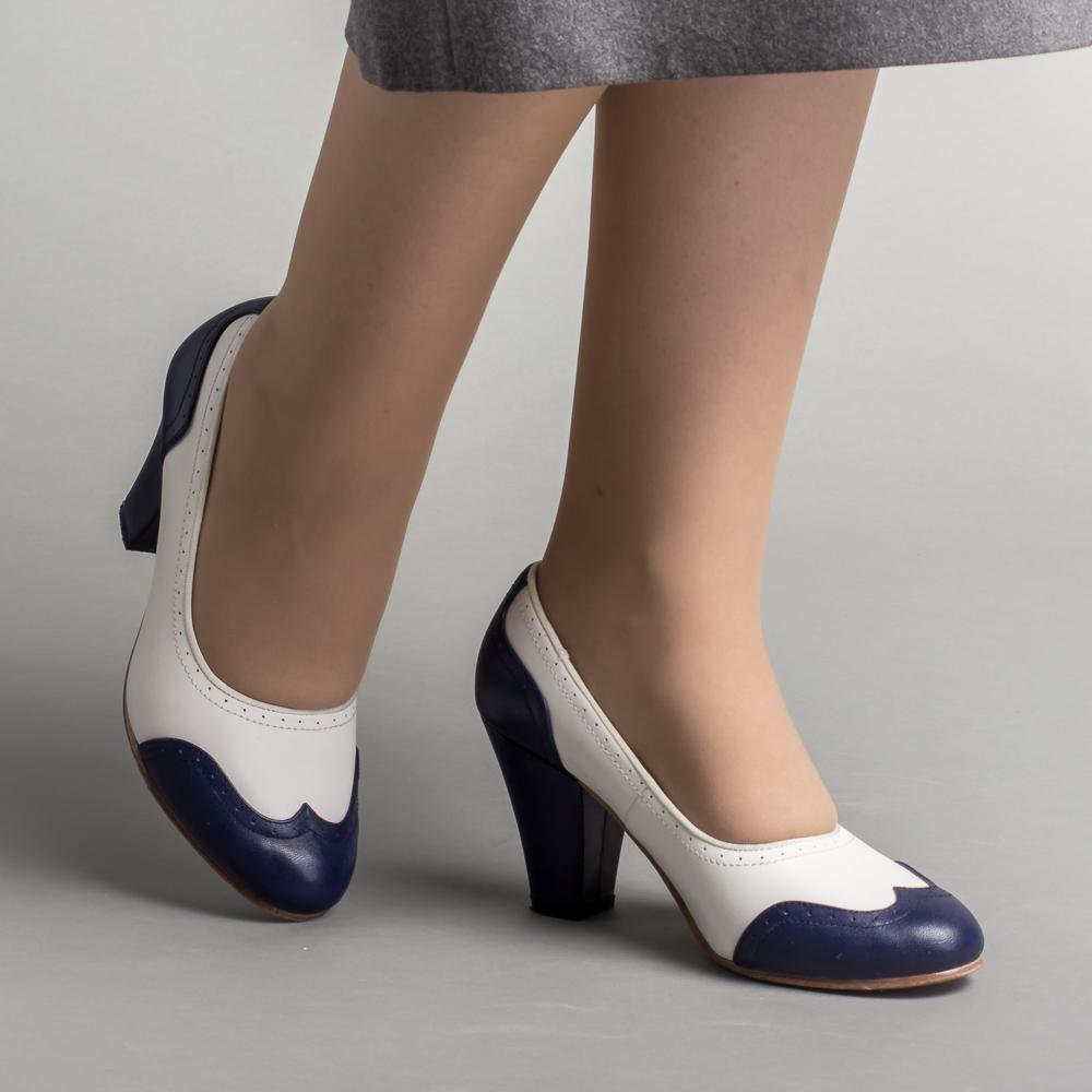 Navy and white hotsell spectator pumps